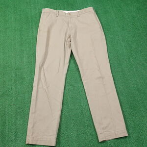 POLO RALPH LAUREN FLAT FRONT SLIM FIT BEIGE TAN CHINO PANTS MENS SZ 36X32 **READ